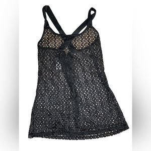 Sand & Spirit, Black Beach & Swim Bikini Cover, Sheer, Knit, Size Large, NWT